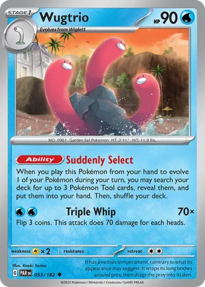 053/182 Wugtrio - Reverse Holo - Paradox Rift by Poké Zen DXB on MYNTED