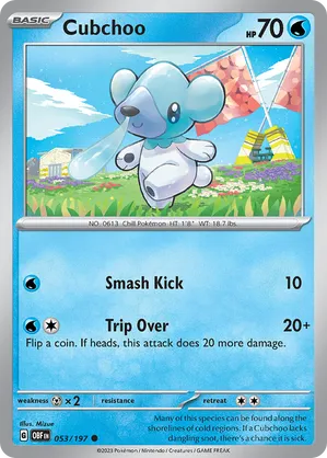 053/197 Cubchoo - Obsidian Flames by Poké Zen DXB on MYNTED