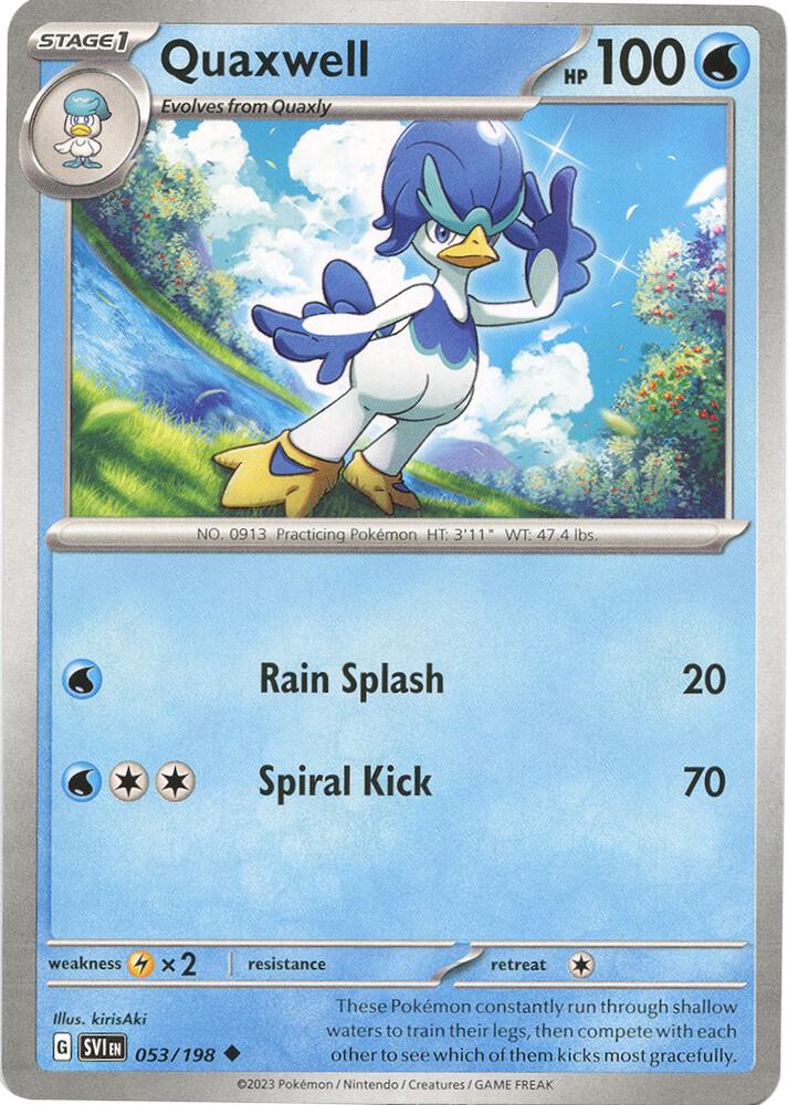 053/198 Quaxwell Normal · Scarlet & Violet (SVI) by PokeMarsi on MYNTED