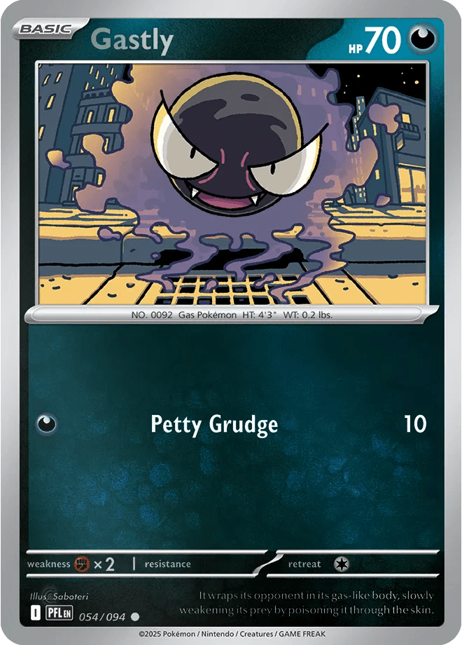 054/094 Gastly - Reverse Holo - Phantasmal Flames by Poké Zen DXB on MYNTED
