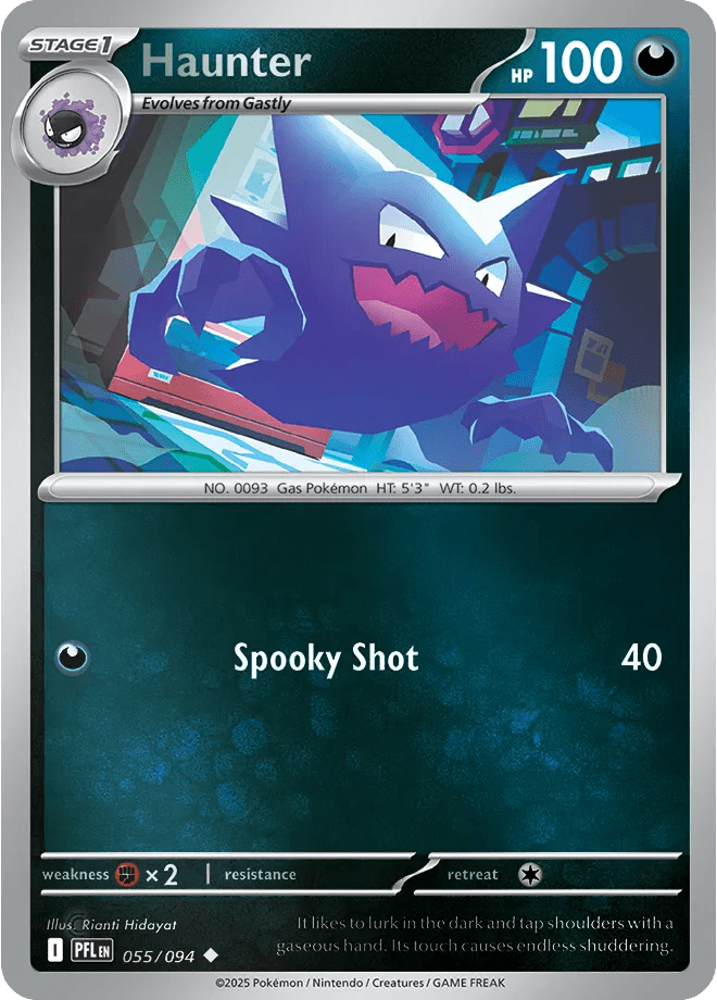 055/094 Haunter - Reverse Holo - Phantasmal Flames by Poké Zen DXB on MYNTED