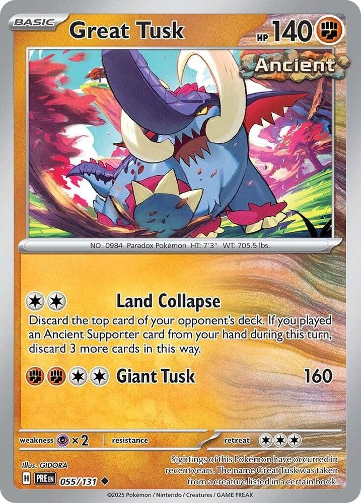 055/131 · Great Tusk · Normal (PRE) by Dusk TCG on MYNTED