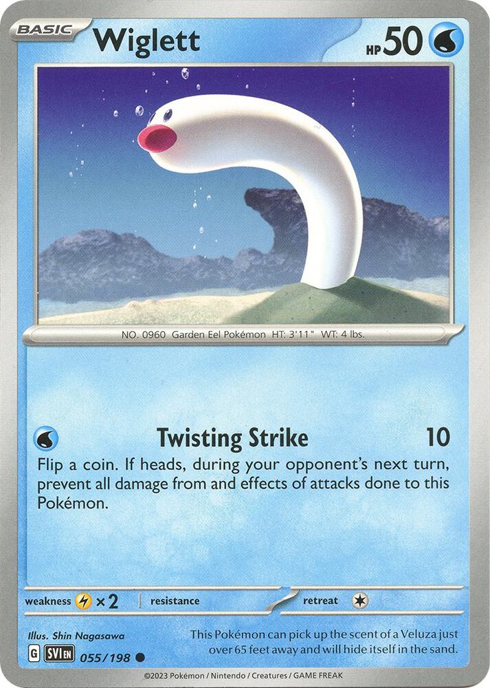055/198 Wiglett Normal · Scarlet & Violet (SVI) by PokeMarsi on MYNTED