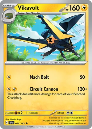 056/162 Vikavolt - Temporal Forces by Poké Zen DXB on MYNTED