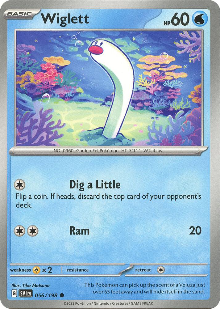 056/198 Wiglett Normal · Scarlet & Violet (SVI) by PokeMarsi on MYNTED