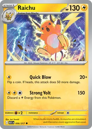 056/217 Raichu - Ascended Heroes by Poké Zen DXB on MYNTED