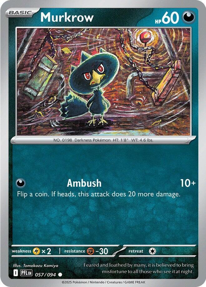 057/094 Murkrow Reverse Holofoil · Phantasmal Flames (PFL) by PokeMarsi on MYNTED