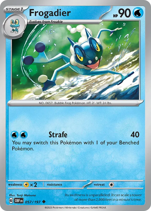 057/197 Frogadier - Cosmos Holo - Obsidian Flames / Greninja ex Special Illustration Collection by Poké Zen DXB on MYNTED