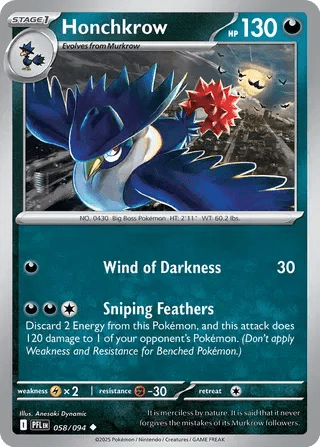 058/094 Honchkrow - Phantasmal Flames by Poké Zen DXB on MYNTED