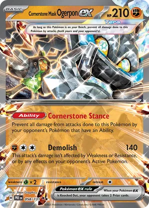 058/131 Cornerstone Mask Ogerpon ex - Prismatic Evolutions by Poké Zen DXB on MYNTED