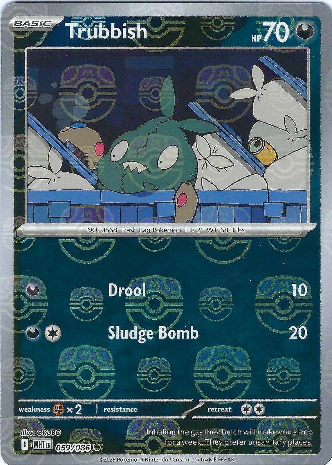 Trubbish - 059/086 (Master Ball Pattern) - SV: White Flare (WHT)