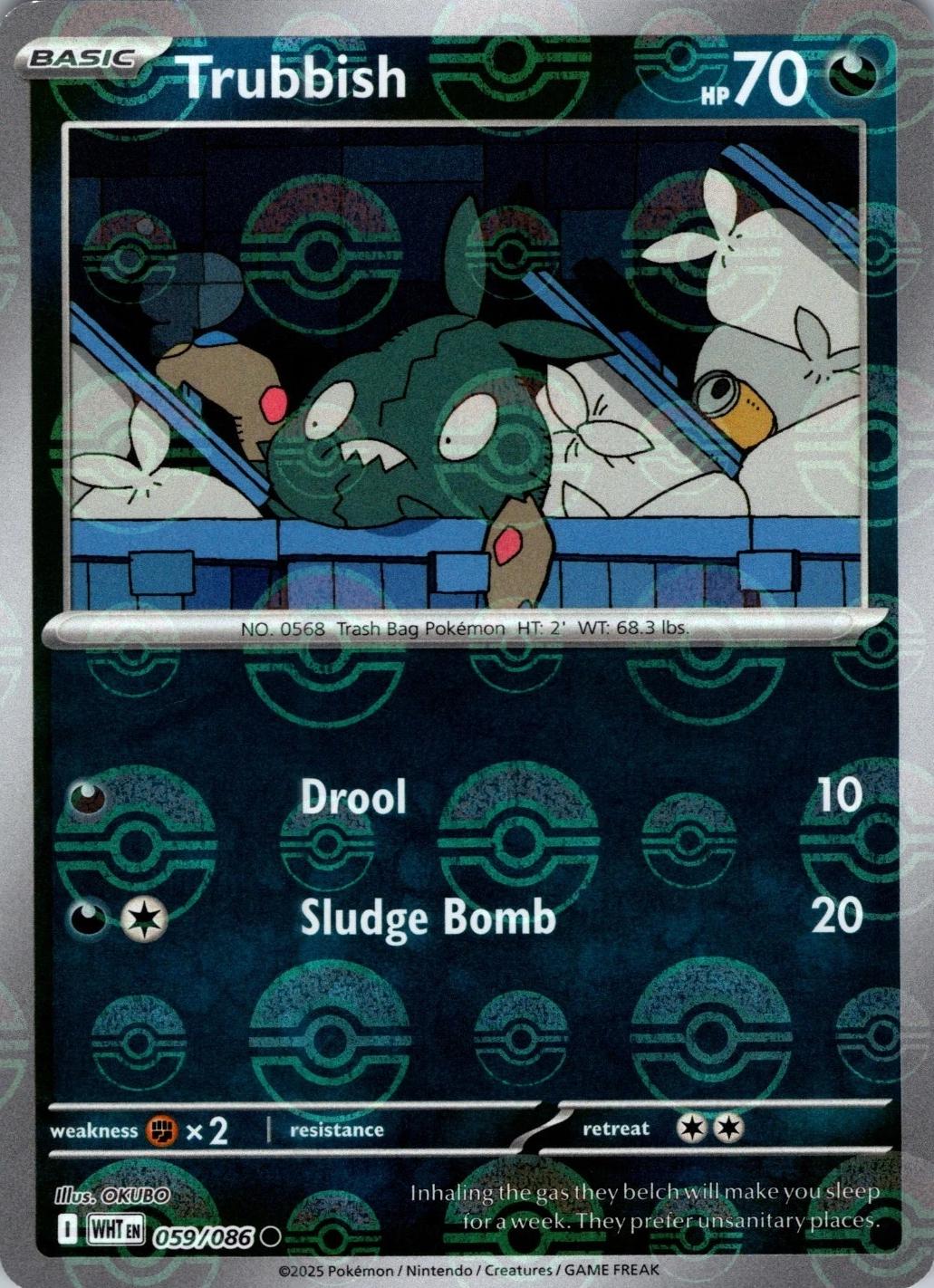 Trubbish - 059/086 (Poke Ball Pattern) - SV: White Flare (WHT)