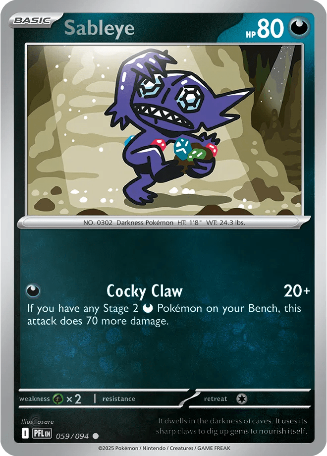 059/094 Sableye - Reverse Holo - Phantasmal Flames by Poké Zen DXB on MYNTED