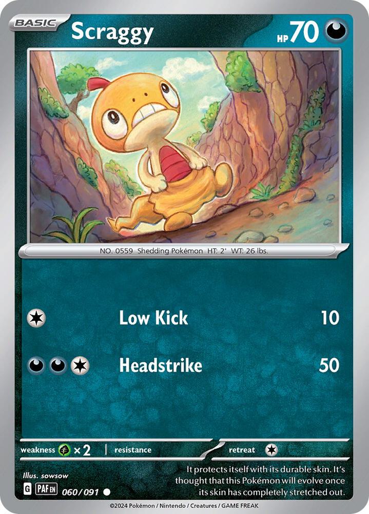 060/091 Scraggy Reverse Holo · Paldean Fates (PAF) by PokeMarsi on MYNTED
