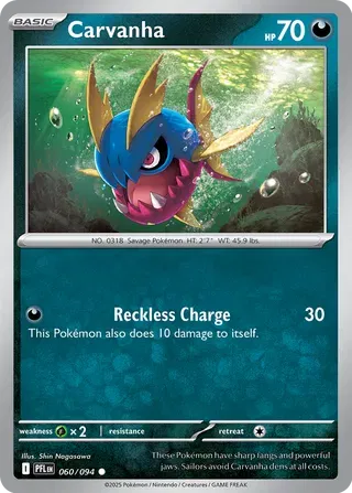 060/094 Carvanha - Phantasmal Flames by Poké Zen DXB on MYNTED