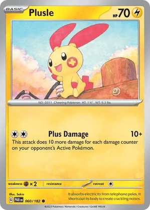 060/182 Plusle - Reverse Holo - Paradox Rift by Poké Zen DXB on MYNTED