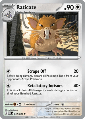 061/088 Raticate - Reverse Holo - Perfect Order by Poké Zen DXB on MYNTED