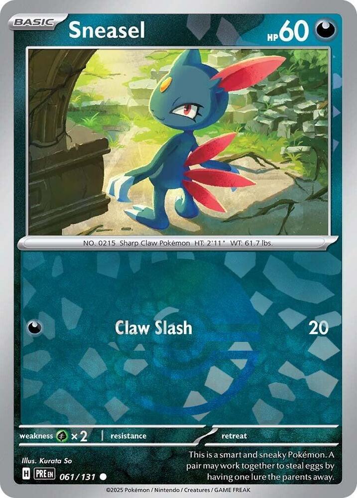 061/131 · Sneasel · Poké Ball Pattern (PRE) by Dusk TCG on MYNTED