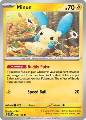 061/182 Minun - Paradox Rift by Poké Zen DXB on MYNTED