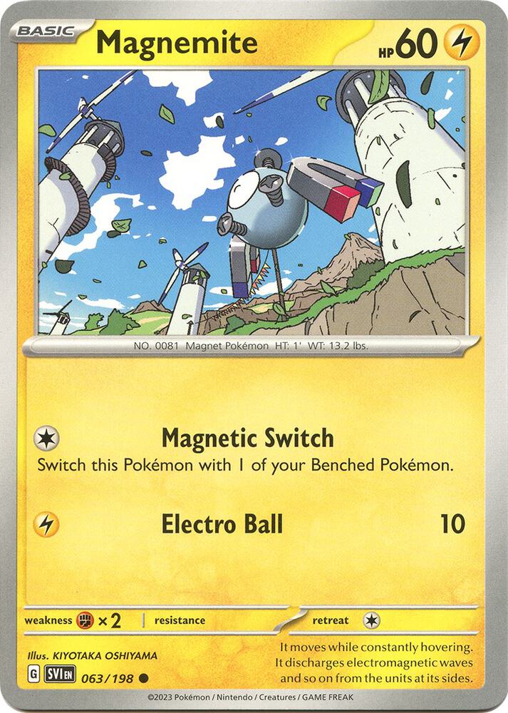 063/198 Magnemite Reverse Holo · Scarlet & Violet (SVI) by PokeMarsi on MYNTED