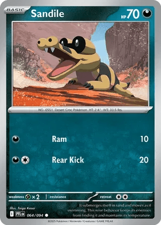 064/094 Sandile - Phantasmal Flames by Poké Zen DXB on MYNTED