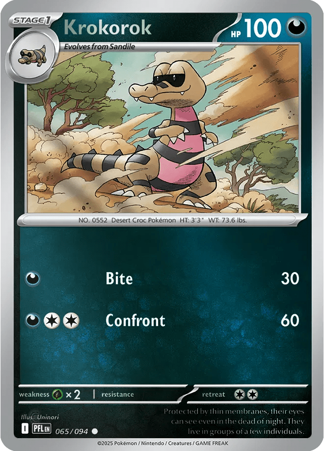 065/094 Krokorok - Reverse Holo - Phantasmal Flames by Poké Zen DXB on MYNTED