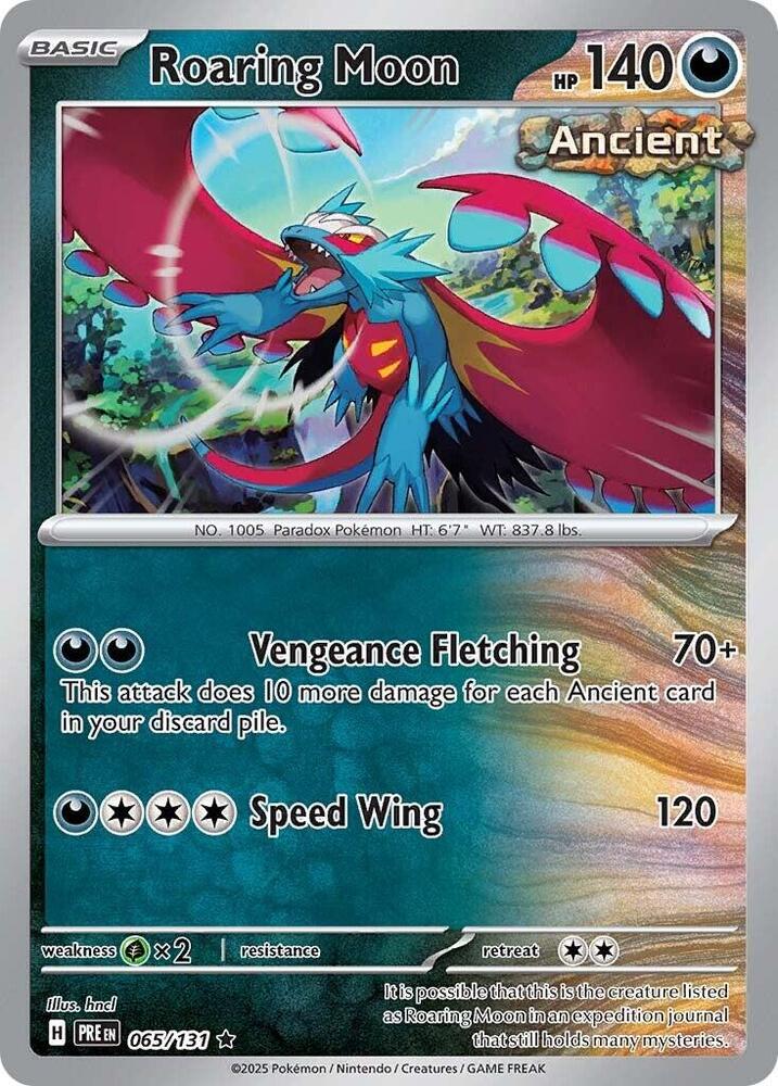 065/131 · Roaring Moon · Reverse Holo (PRE) by Dusk TCG on MYNTED