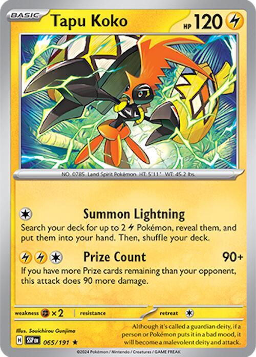 065/191 Tapu Koko Holo · Surging Sparks (SSP) by PokeMarsi on MYNTED