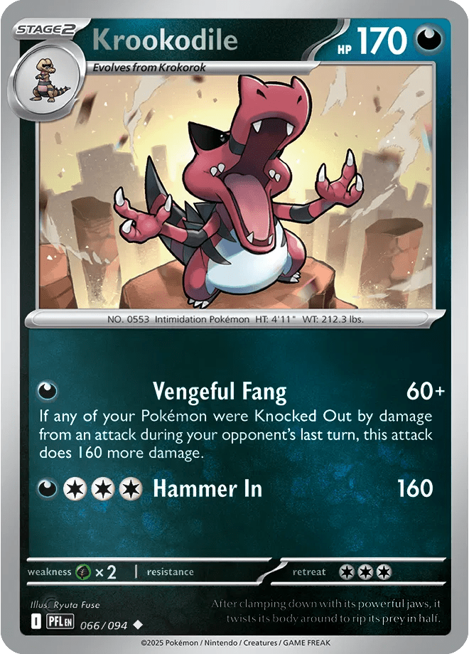 066/094 Krookodile - Reverse Holo - Phantasmal Flames by Poké Zen DXB on MYNTED