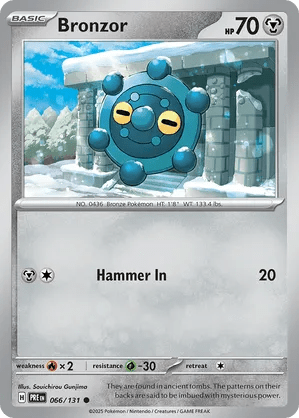 066/131 Bronzor - Reverse Holo - Prismatic Evolutions by Poké Zen DXB on MYNTED