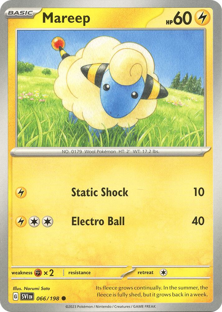 066/198 Mareep Reverse Holo · Scarlet & Violet (SVI) by PokeMarsi on MYNTED