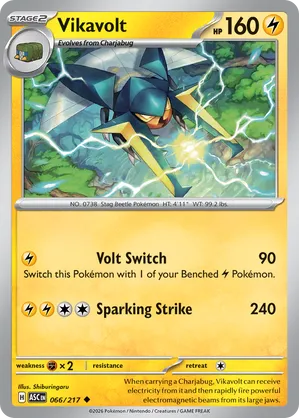 066/217 Vikavolt - Quick Ball Pattern Reverse Holo - Ascended Heroes by Poké Zen DXB on MYNTED