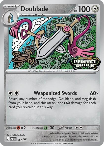Doublade - 067 Mega Evolution - Perfect Order (SEALED) Stamped Prerelease Promo