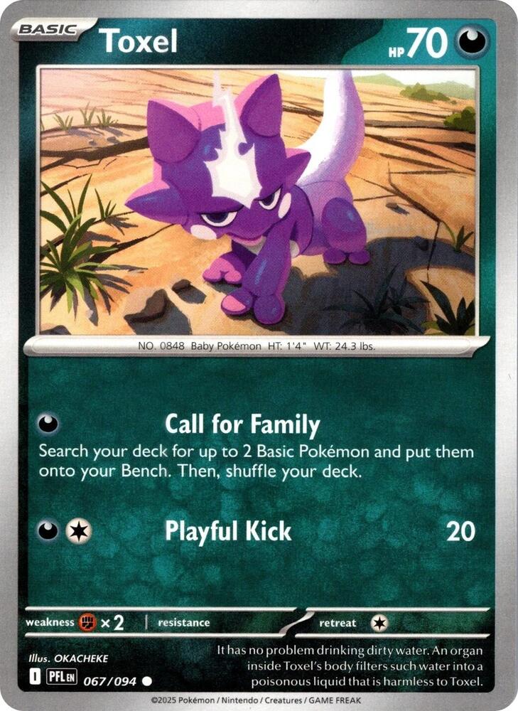 067/094 Toxel Normal · Phantasmal Flames (PFL) by PokeMarsi on MYNTED