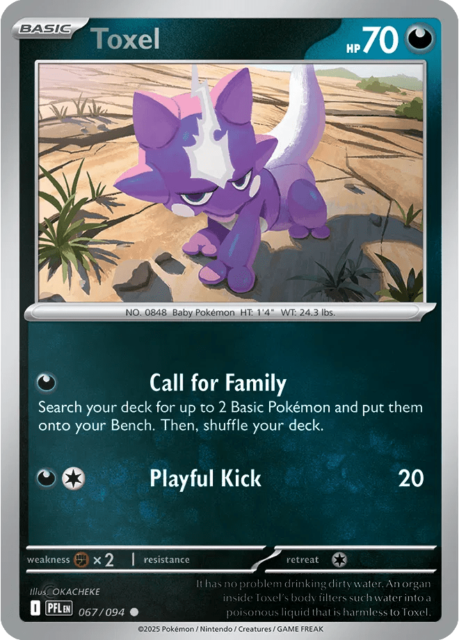 067/094 Toxel - Reverse Holo - Phantasmal Flames by Poké Zen DXB on MYNTED