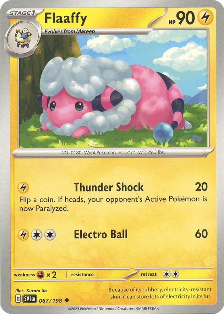 067/198 Flaaffy Normal · Scarlet & Violet (SVI) by PokeMarsi on MYNTED