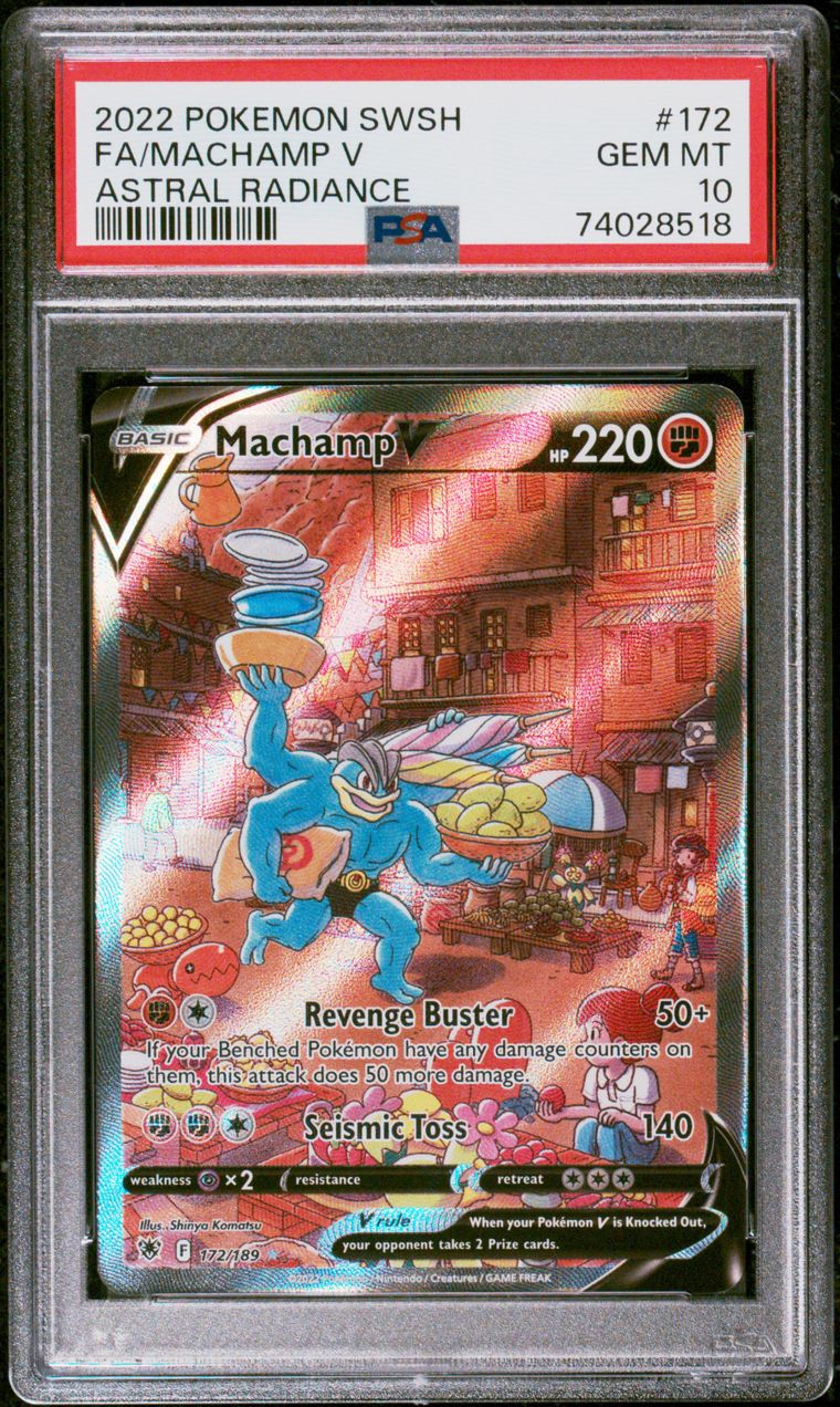 PSA 10 Machamp V (Alternate Full Art) Astral Radiance Ultra Rare 172/189
