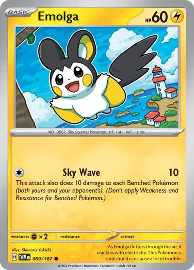 069/167 Emolga - Twilight Masquerade by Poké Zen DXB on MYNTED