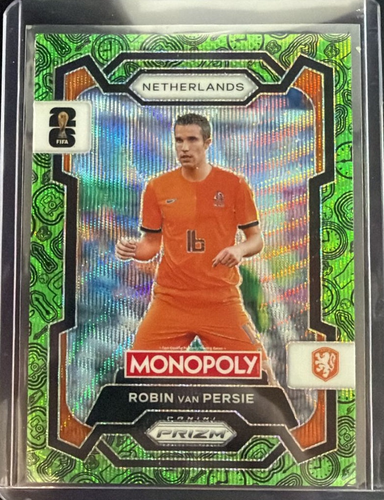 2026 Panini Prizm Monopoly FIFA World Cup Robin van Persie #76 Green Wave