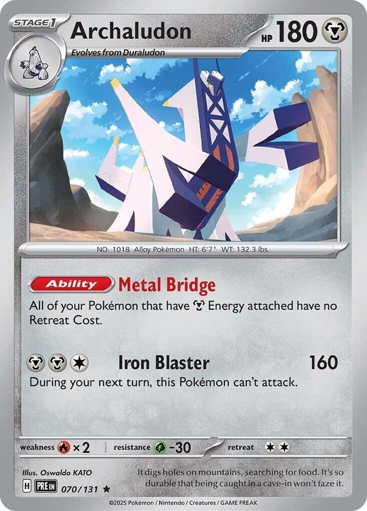 070/131 · Archaludon · Reverse Holo (PRE) by Dusk TCG on MYNTED