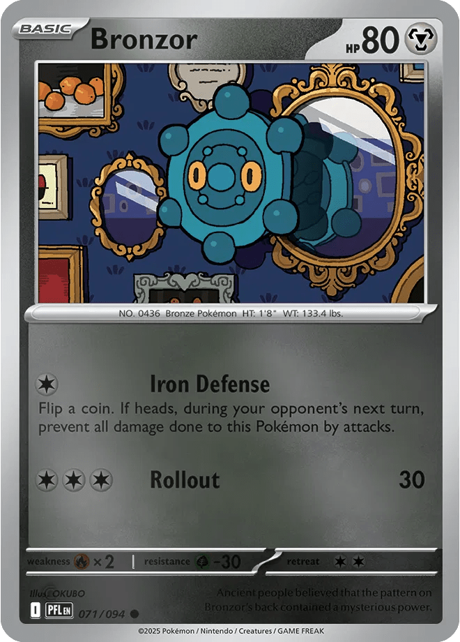 071/094 Bronzor - Reverse Holo - Phantasmal Flames by Poké Zen DXB on MYNTED