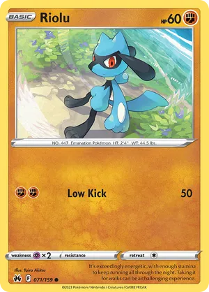 071/159 Riolu - Crown Zenith by Poké Zen DXB on MYNTED