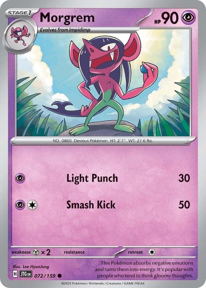 072/159 Morgrem Reverse Holo · Journey Together (JTG) by PokeMarsi on MYNTED