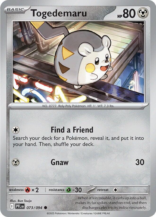 073/094 Togedemaru Reverse Holofoil · Phantasmal Flames (PFL) by PokeMarsi on MYNTED