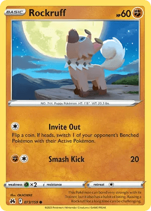 073/159 Rockruff - Crown Zenith by Poké Zen DXB on MYNTED