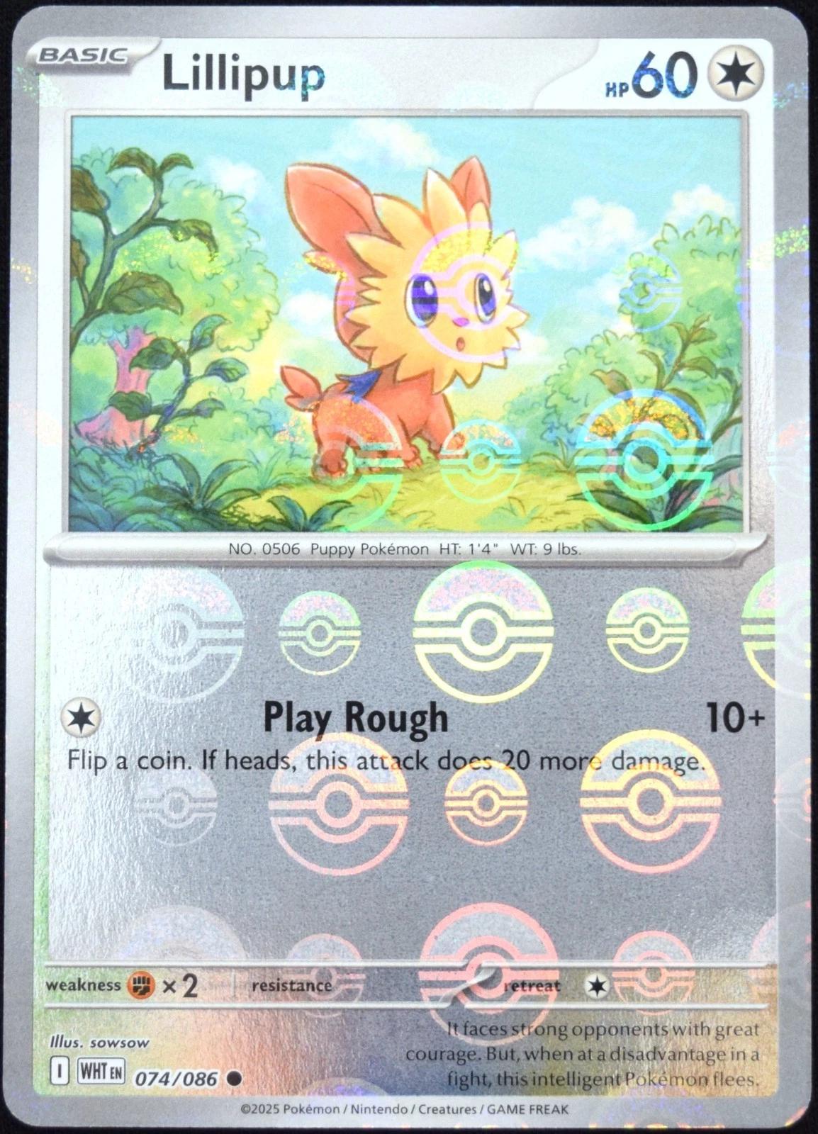 Lillipup - 074/086 (Poke Ball Pattern) - SV: White Flare (WHT)