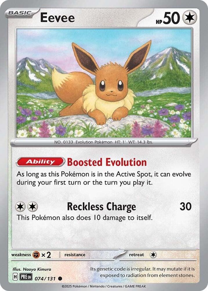 074/131 · Eevee · Normal (PRE) by Dusk TCG on MYNTED