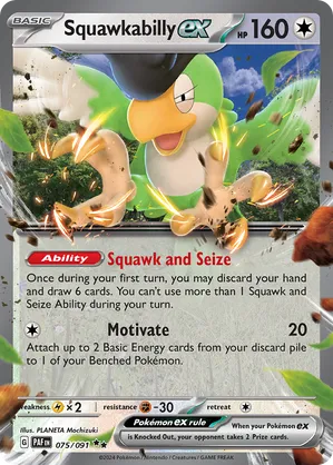 075/091 Squawkabilly ex - Paldean Fates by Poké Zen DXB on MYNTED