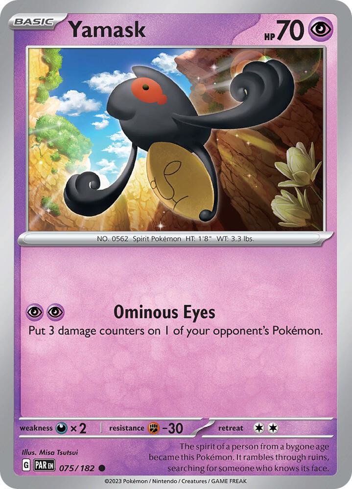 075/182 Yamask Reverse Holo · Paradox Rift (PAR) by PokeMarsi on MYNTED