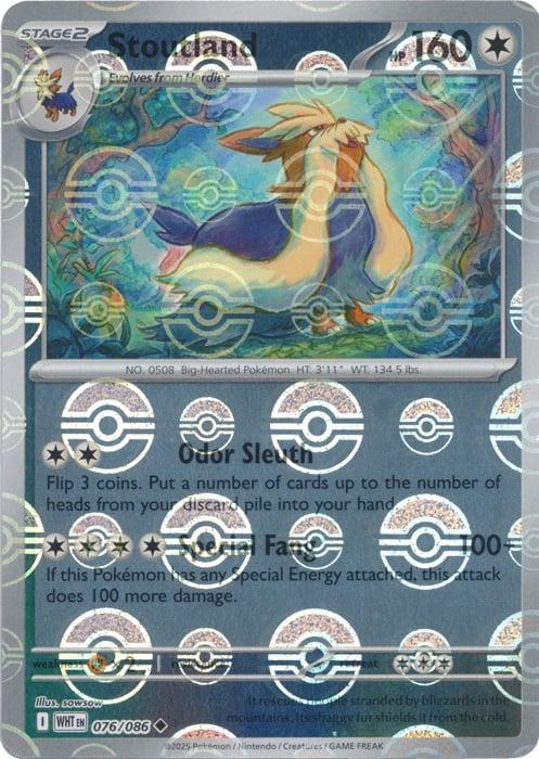 Stoutland - 076/086 (Poke Ball Pattern) - SV: White Flare (WHT)